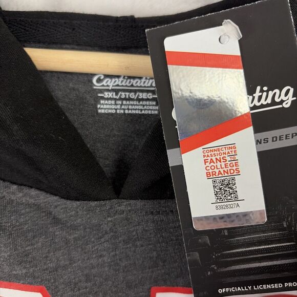 Nebraska Cornhuskers Lightweight Pullover Hoodie Size 3XL Black Gray NWT - Picture 3 of 5